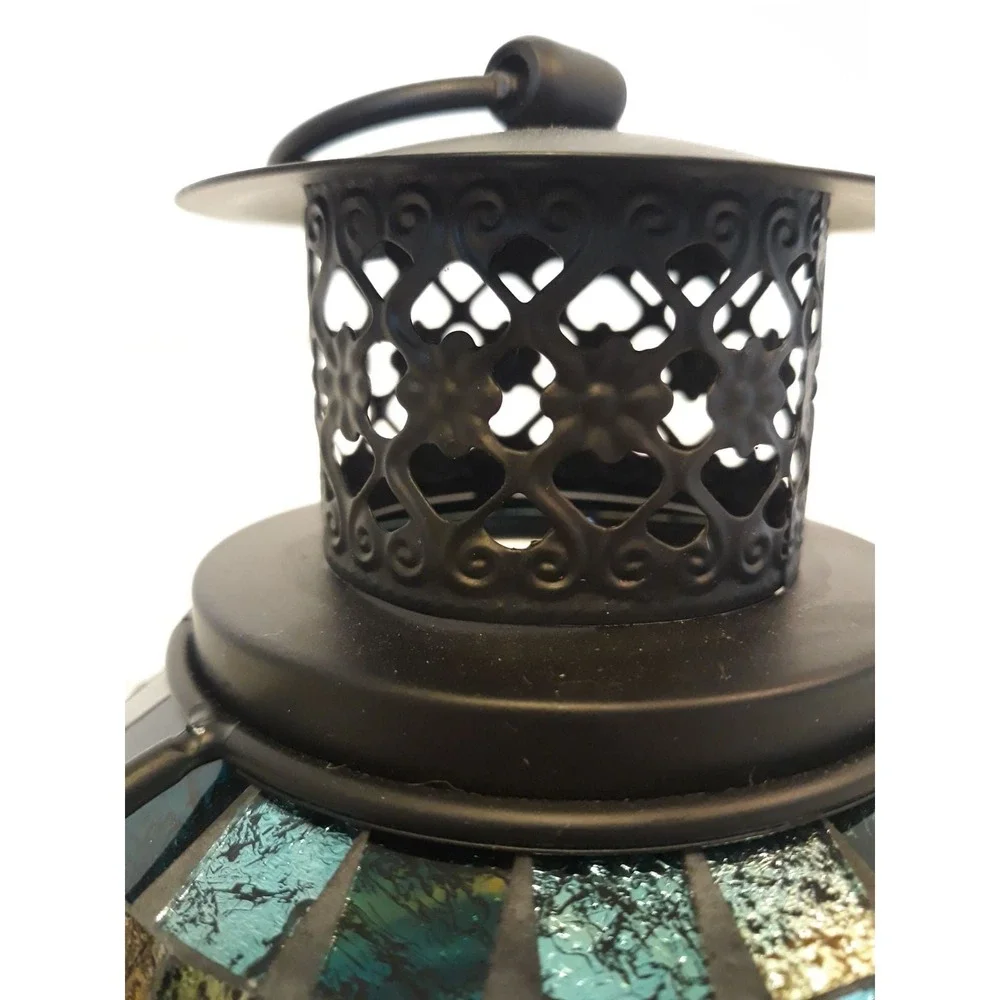 Mosaic Tea Light Candle Coastal Blues Lantern Pier One Imports